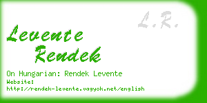 levente rendek business card